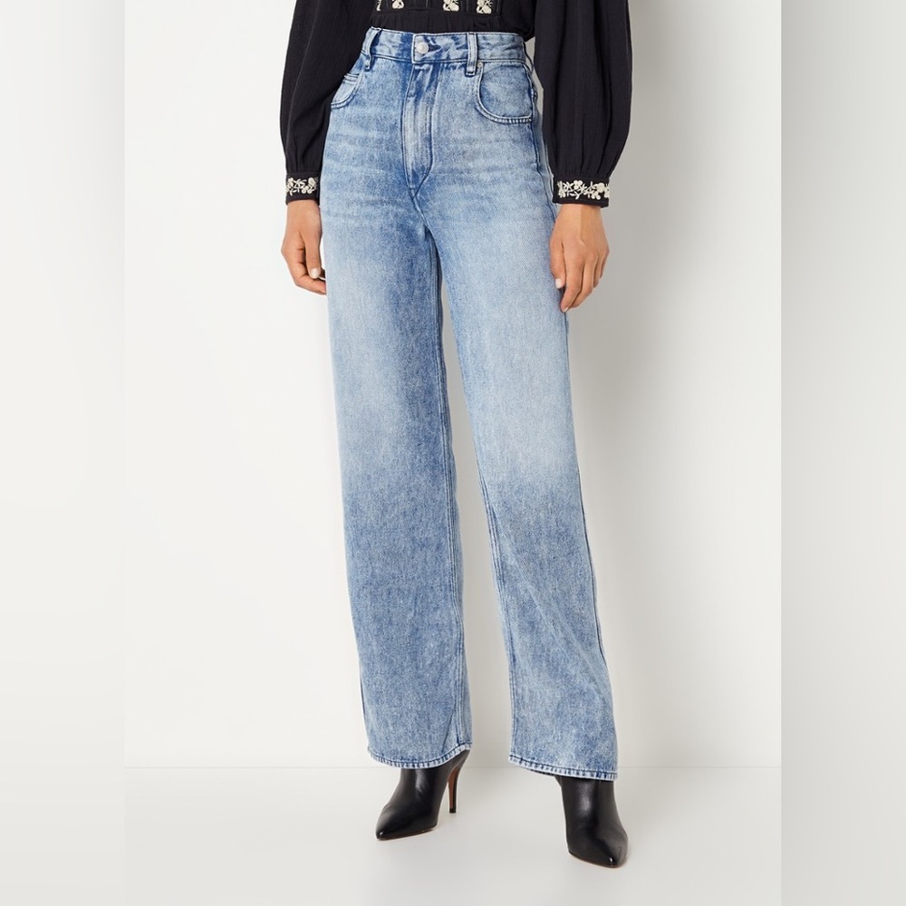 Isabel Marant Etoile Tilorsya High Rise Wide Leg jeans